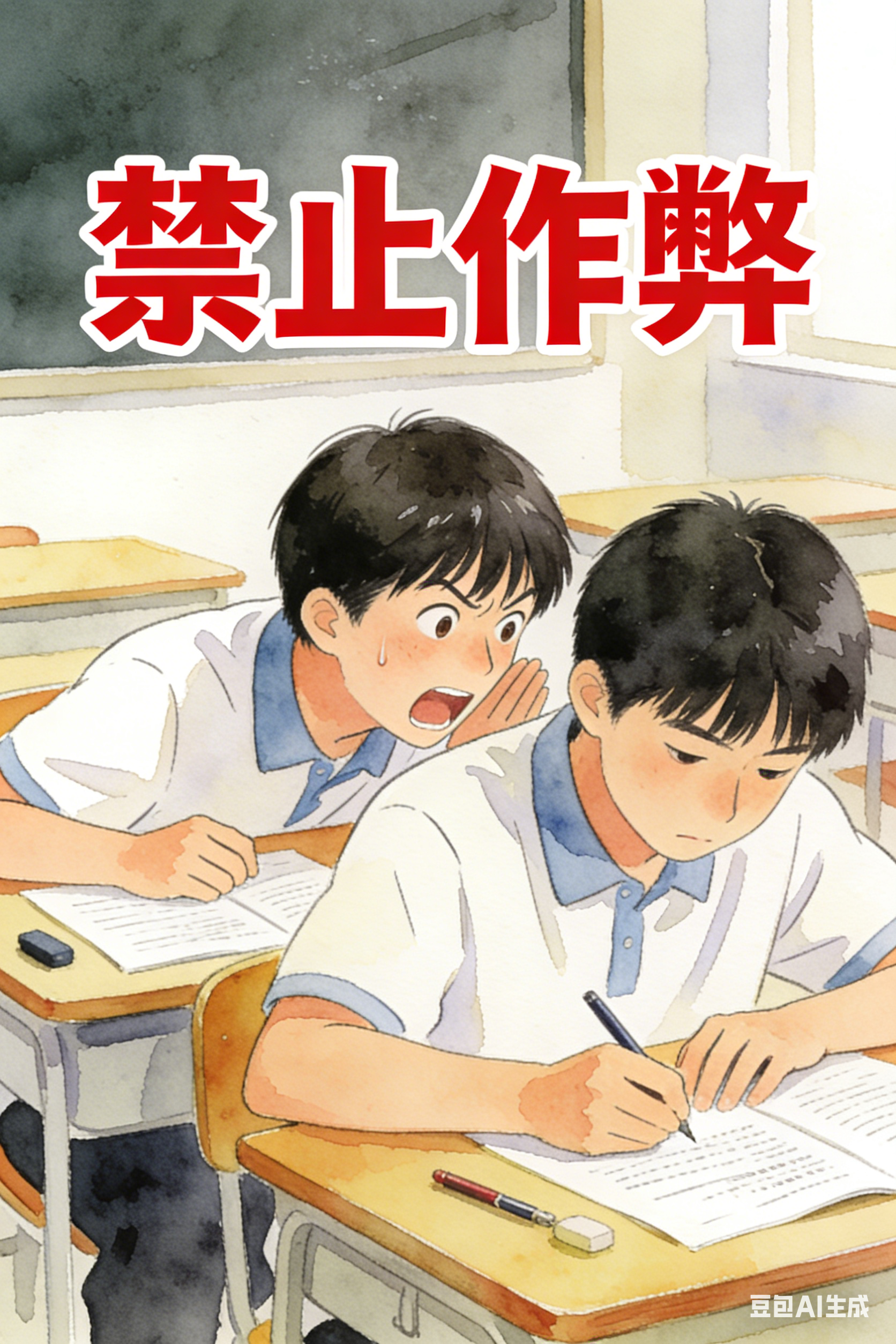 考试作弊实验示意图